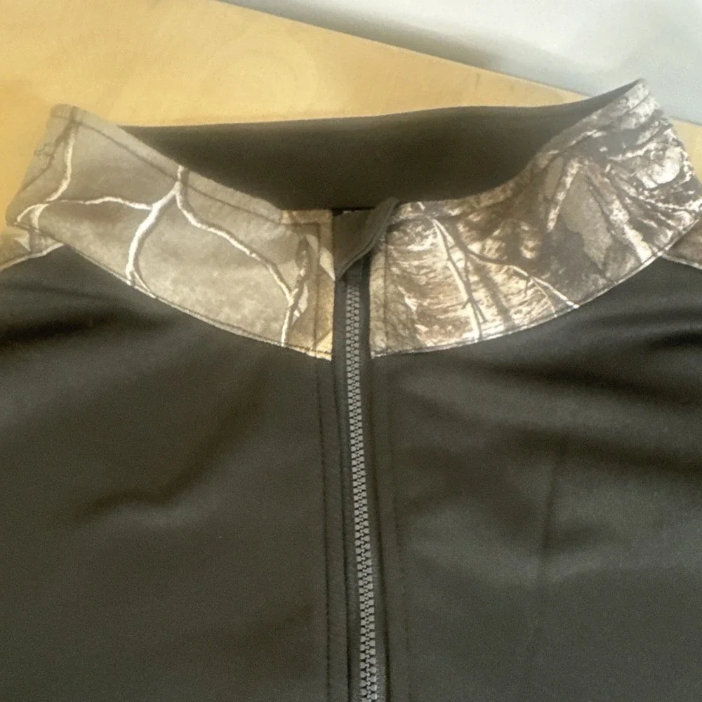 Browning Black & Camo 1/4 Zip Hunting Fleece-Lined‎ Pullover Men's XXL 2X